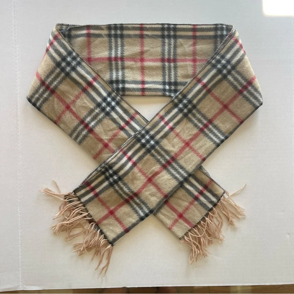 Plaid Fringe Scarf
